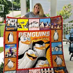 Penguins Of Madagasca Quilt Blanket 01 and Home Decor