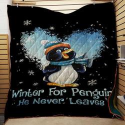 Penguins Winter Quilt Tdhtl and Home Decor