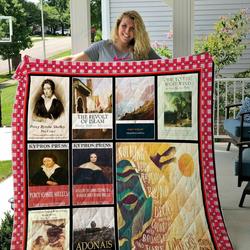 Percy Bysshe Shelley Books Quilt Blanket and Home Decor
