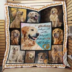 Perfect Golden Dogs Blanket KC1307 Quilt and Home Decor