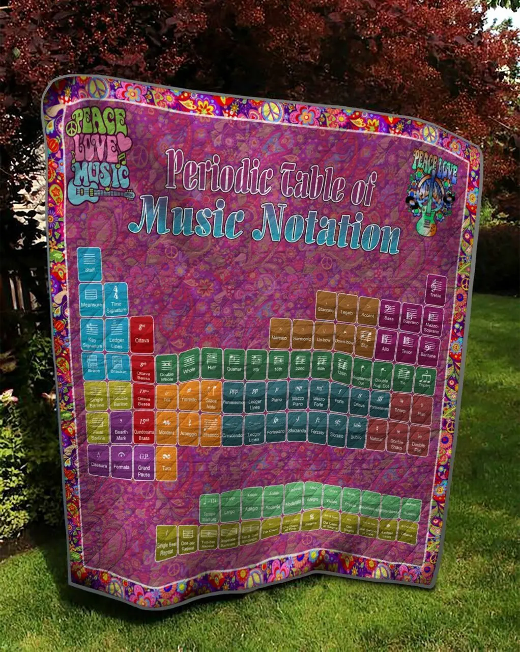 Periodic Table Of Music Notation Quilt Tdhnn and Home Decor