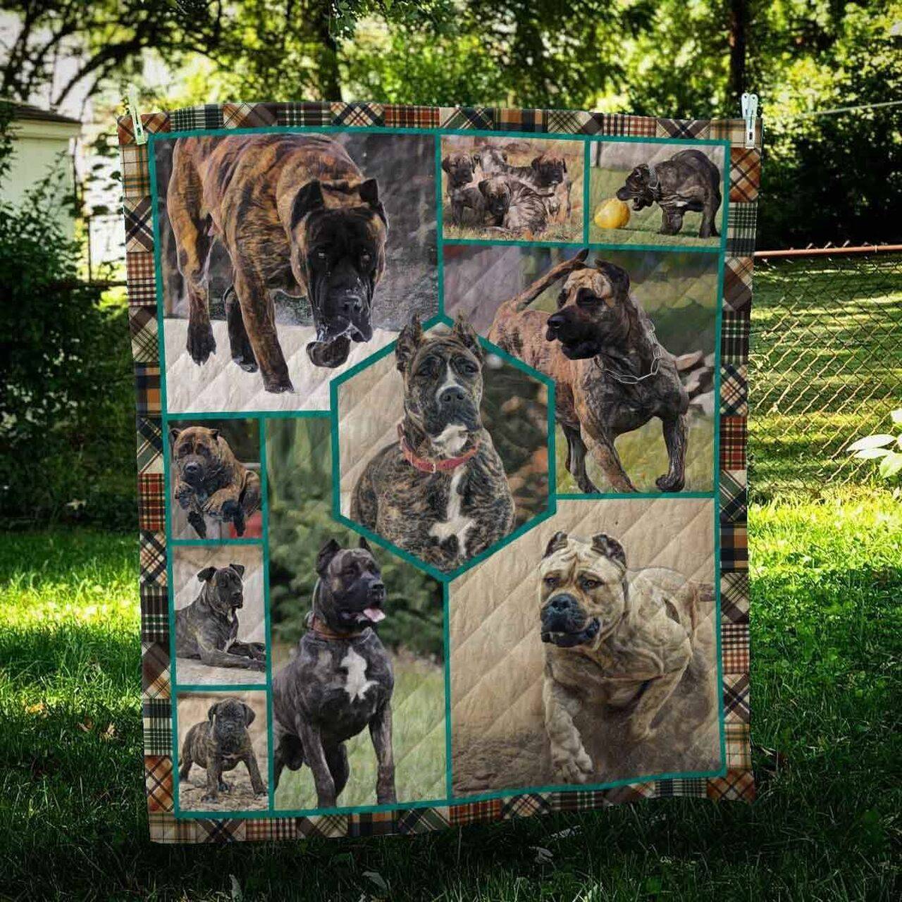 Perro De Presa Canario Vintage Quilt Blanket Dhc09121994Dd and Home Decor