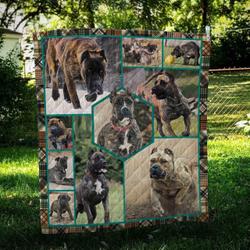 Perro De Presa Canario Vintage Quilt Blanket Dhc09121994Dd and Home Decor