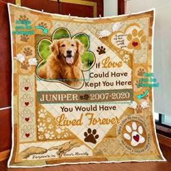 Personalized Always In Our Hearts Pet Lover Quilt Blanket and Home Decor