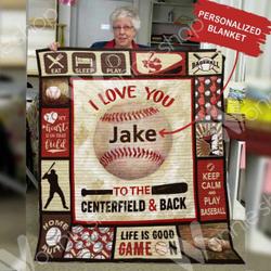 Personalized Baseball Quilt Blanket Dhc0602716Td and Home Decor