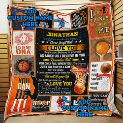Personalized Basketball, Believe In Yourself Quilt Blanket and Home Decor