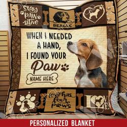 Personalized Beagle Quilt Blanket Dhc0602638Td and Home Decor