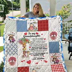 Personalized Dna Tree To My Granddaughter From Grandma I Want You To Believe Deep In Your Heart Quilt Blanket Great Customized Gifts For Birthday Christmas Thanksgiving Perfect Gifts For Dna Tree Lover and Home Decor