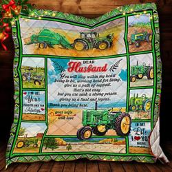 Personalized Farmer To My Husband From Wife You Will Stay Within My Heart Quilt Blanket Great Customized Gifts For Birthday Christmas Thanksgiving Wedding ValentineS Day and Home Decor