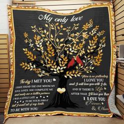 Personalized Husband And Wife To My Only Love Quilt Blanket There Is No Pretending I Love You And I Will Love You Until I Die Great Customized Blanket Gifts For Birthday Christmas Thanksgiving and Home Decor
