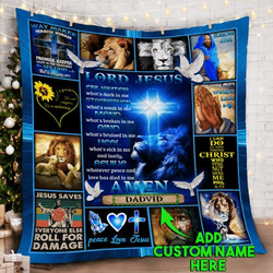 Personalized Lord Jesus Quilt Blanket Tn141117 and Home Decor