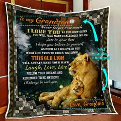 Personalized My Amazing Lion Quilt Blanket and Home Decor
