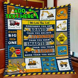 Personalized My Truck Boy Quilt Blanket and Home Decor