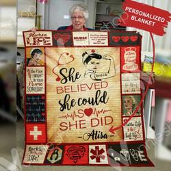 Personalized Nurse Quilt Blanket Dhc0602880Td and Home Decor
