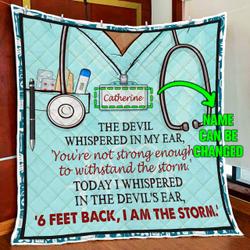 Personalized Proud To Be A Nurse Quilt Blanket and Home Decor