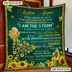 Personalized To My Girl, Be The Woman I Know You Can Be Quilt Blanket and Home Decor