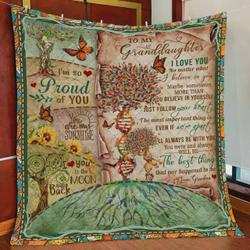 Personalized To My Granddaughter Quilt Blanket From Grandma I Will Always Be With You Great Customized Blanket Gifts For Birthday Christmas Thanksgiving and Home Decor