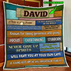 Personalized To My Man Quilt Blanket and Home Decor