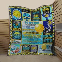 Personalized To My Son From Mom Just Go Forth Quilt Blanket Great Customized Gifts For Birthday Christmas Thanksgiving and Home Decor
