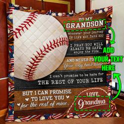 Personalized To My Son/Grandson Quilt Blanket and Home Decor