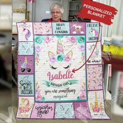 Personalized Unicorn Quilt Blanket Dhc0602725Td and Home Decor