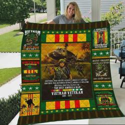 Personalized Veteran To My Brother From Sister Quilt Blanket Great Customized Blanket Gifts For Birthday Christmas Thanksgiving and Home Decor