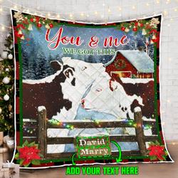 Personalized You And Me We Got This Quilt Blanket and Home Decor