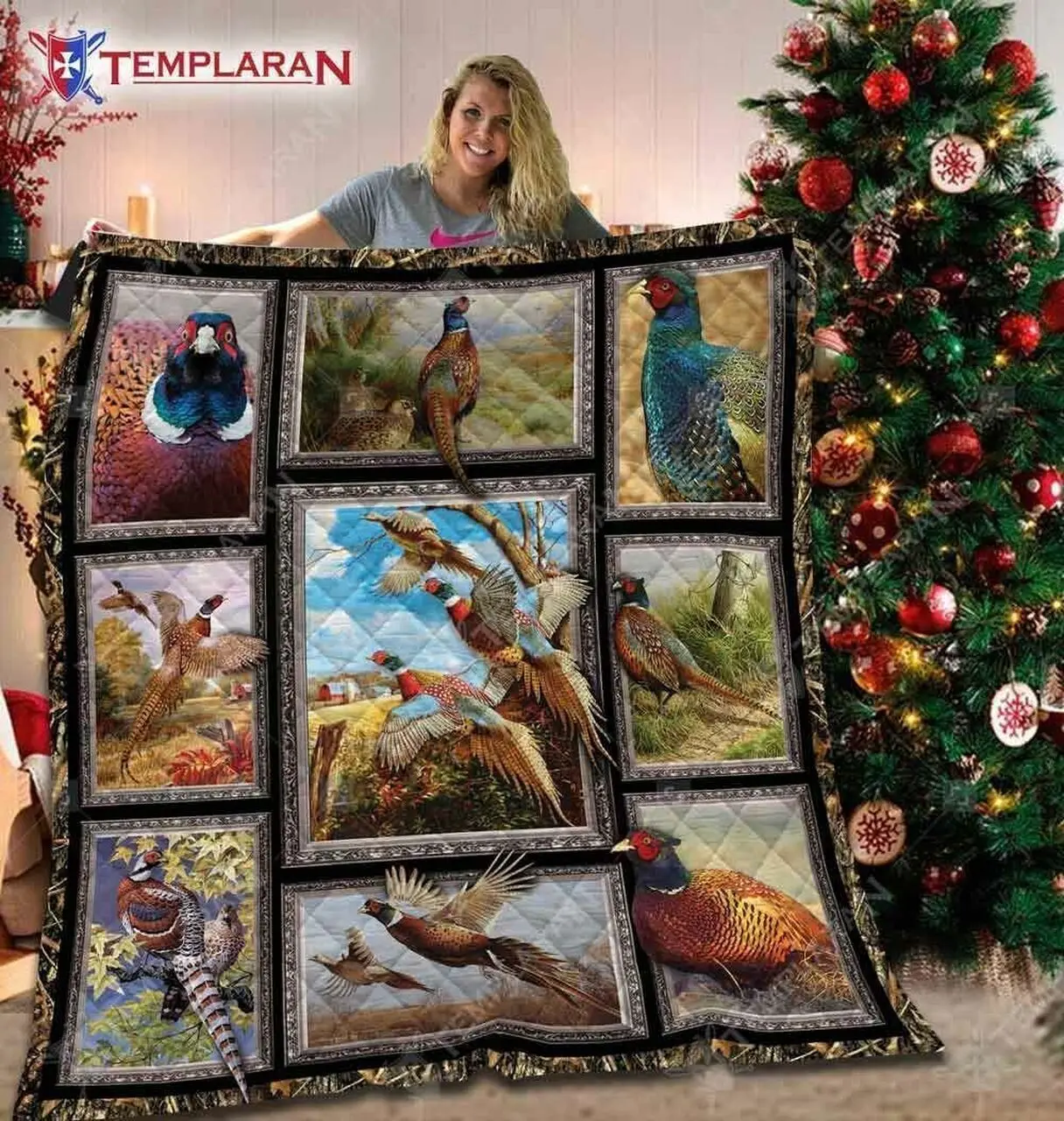 Pheasant Hunting Quilt Tdhrr and Home Decor