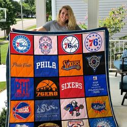 Philadelphia 76Ers All Season Plus Size Quilt Blanket and Home Decor