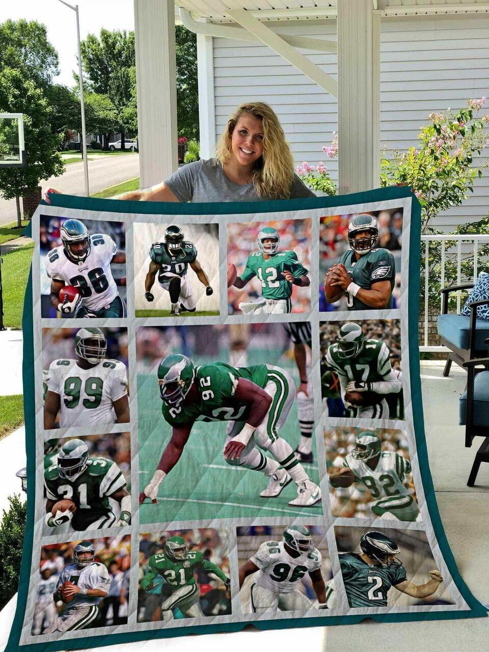 Philadelphia Eagles Legends Blanket N2906 Quilt and Home Decor