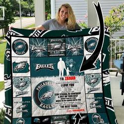 Philadelphia Eagles  Personalized Name Quilt Blanket and Home Decor