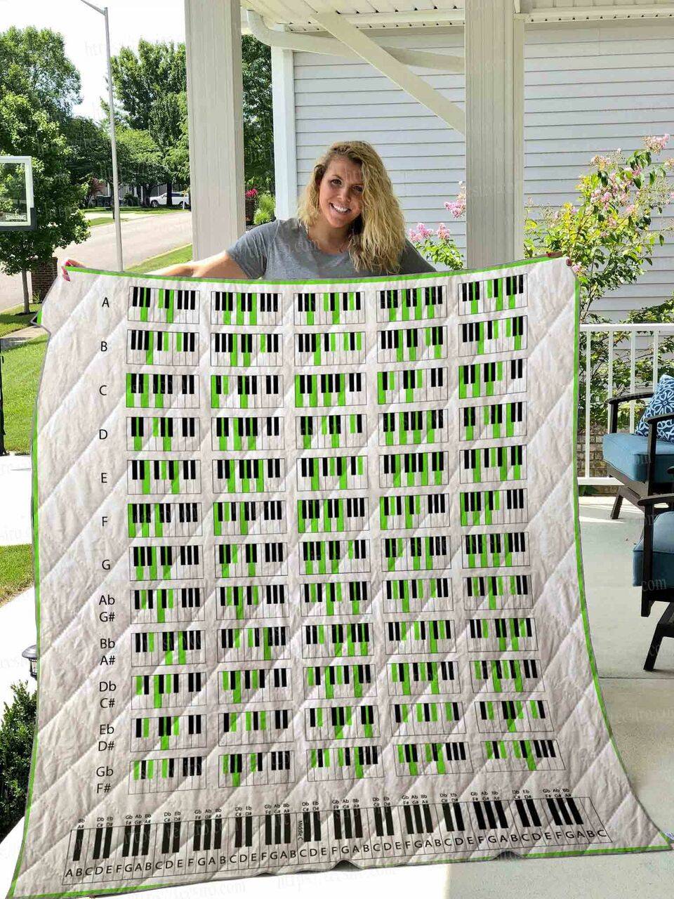 Piano Chords Quilt Blanket Dhc1501395Vt and Home Decor