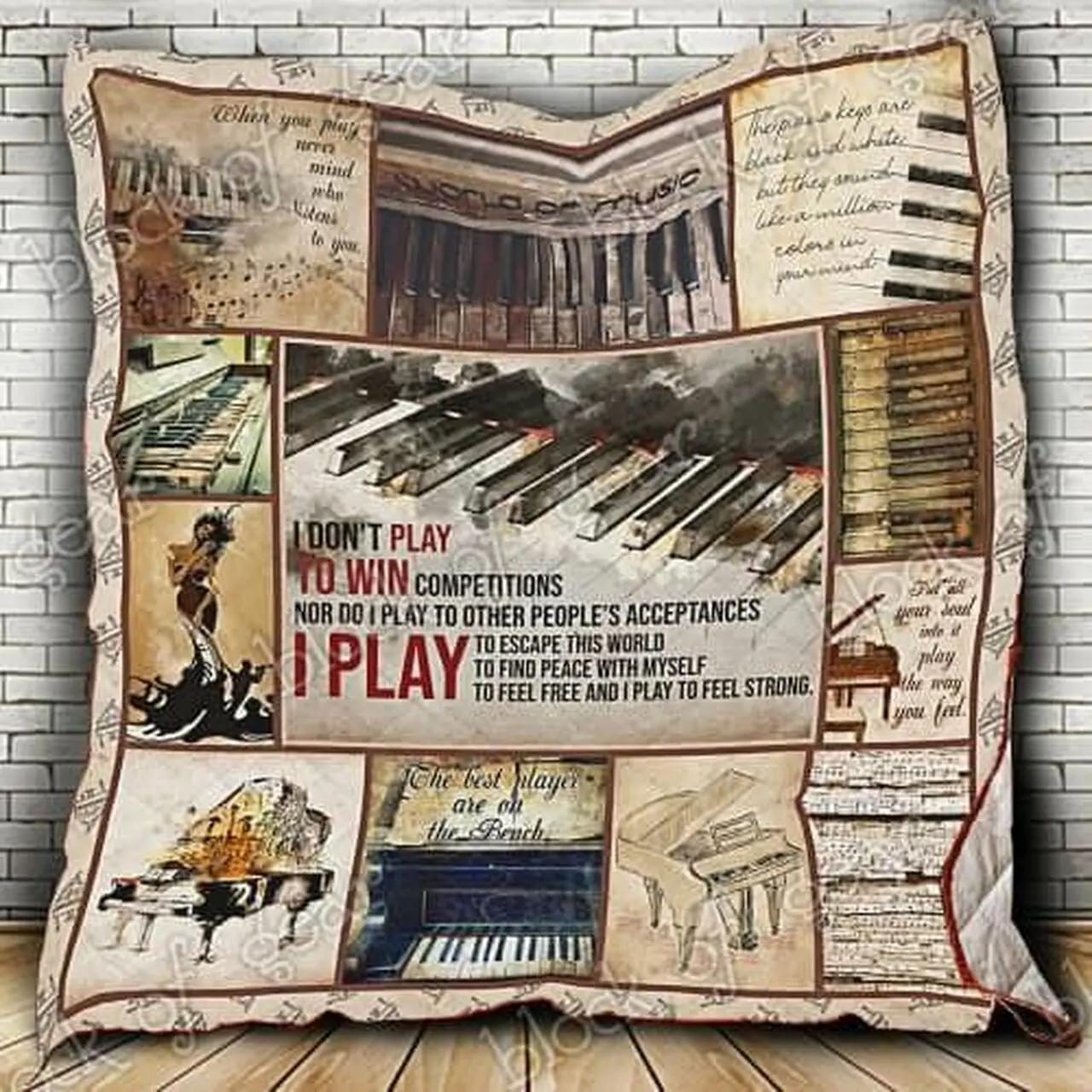 Piano Cl18100563Mdq Quilt Blanket and Home Decor