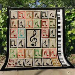Piano Nn140619 Quilt Blanket and Home Decor