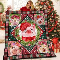 Pig Bbb2310206Ht Quilt Blanket and Home Decor