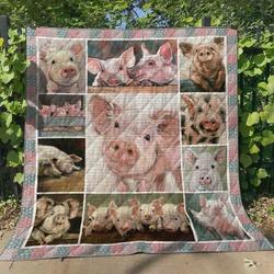Pig Cg120613 Quilt Blanket and Home Decor