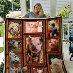 Pig Cl14100398Mdq Quilt Blanket and Home Decor