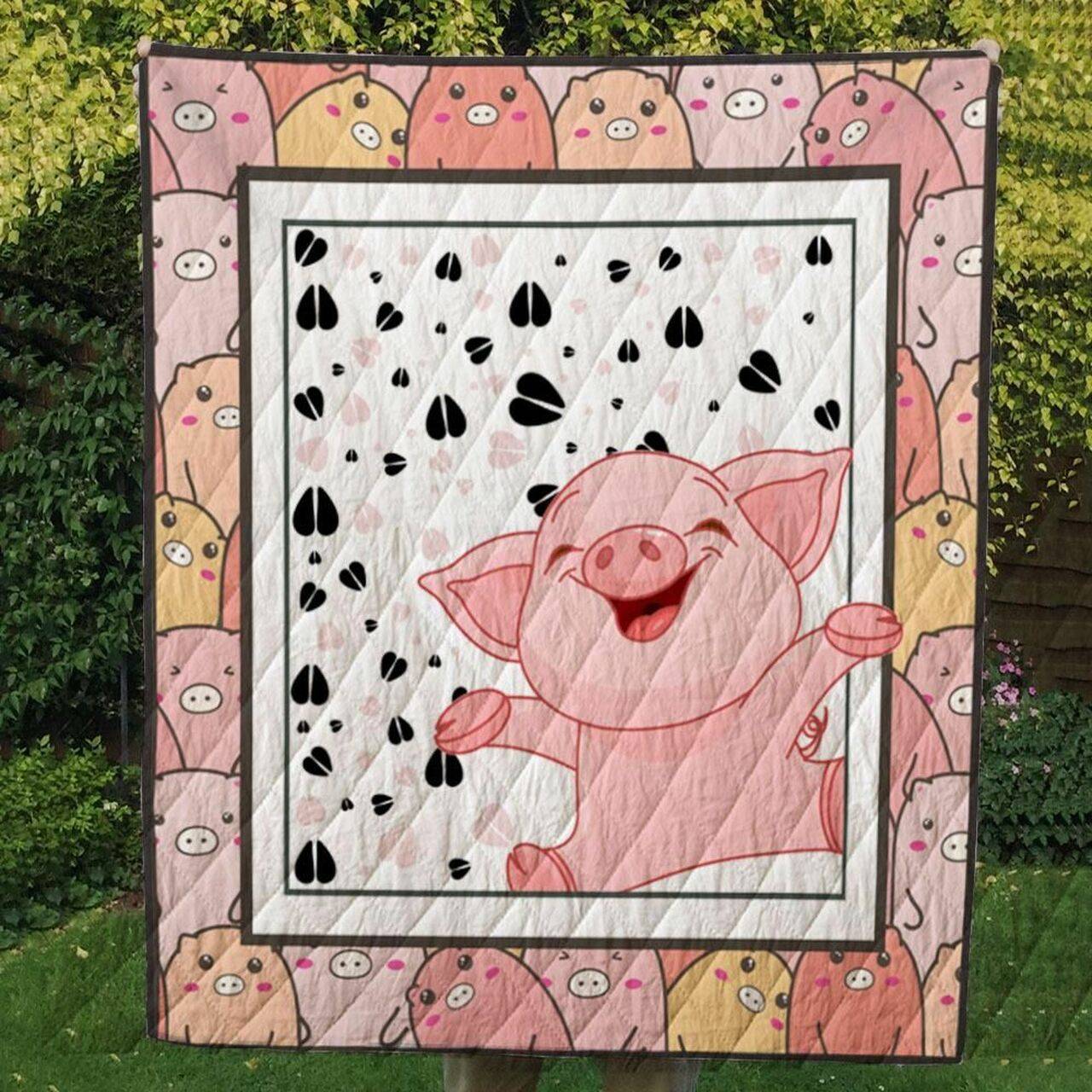 Pig Cl14100402Mdq Quilt Blanket and Home Decor