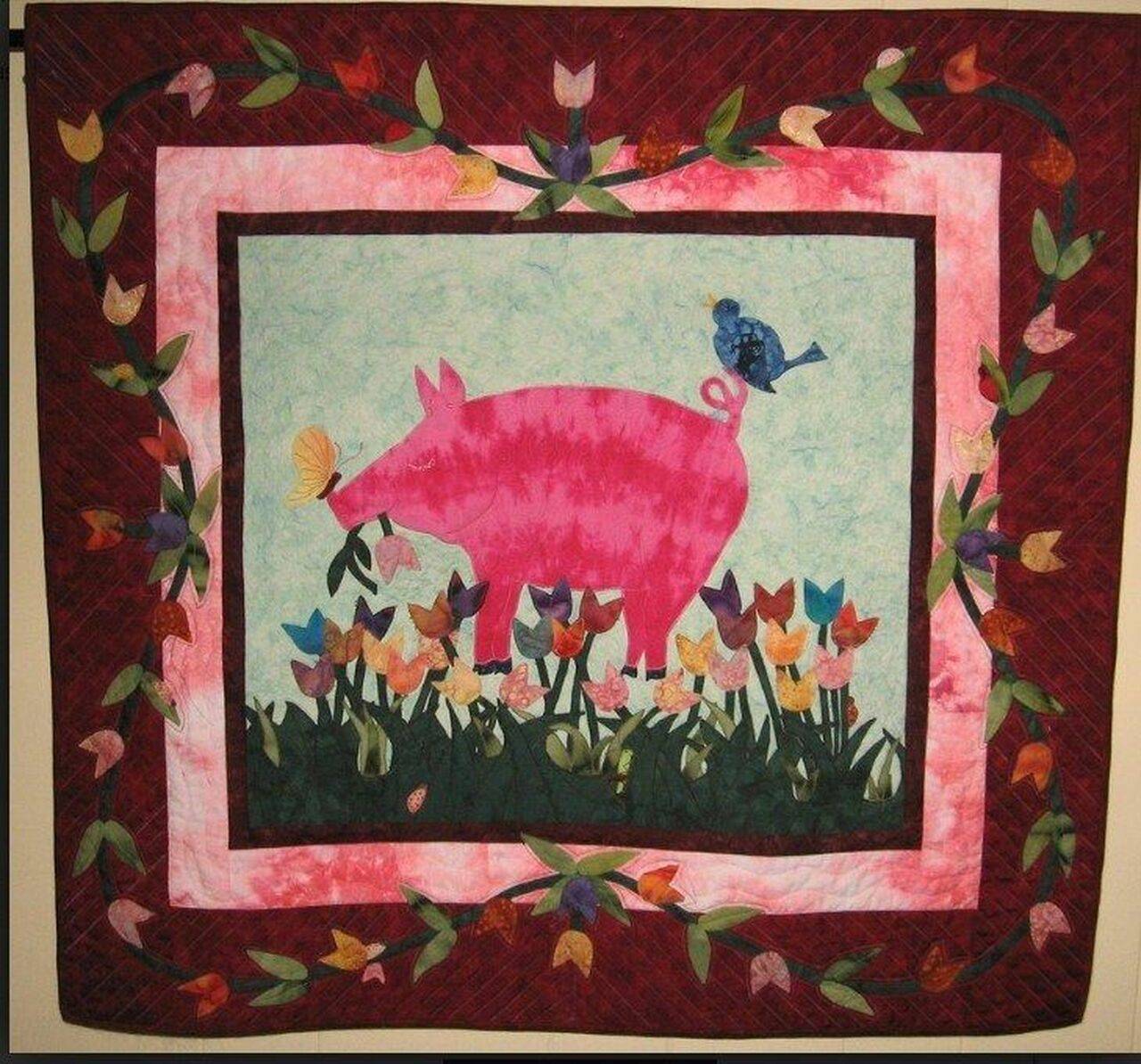Pig Cla2210361Q Quilt Blanket and Home Decor