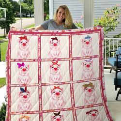 Pig Quilt Blanket Dhc1501478Vt and Home Decor