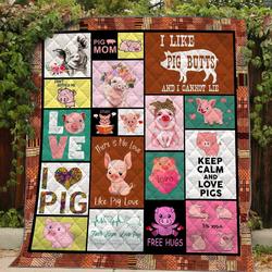 Pig Quilt Blanket Dhc1501798Vt and Home Decor