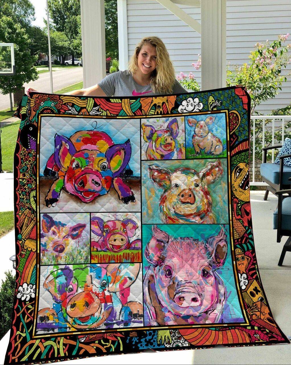 Pig Quilt Tdhfr and Home Decor