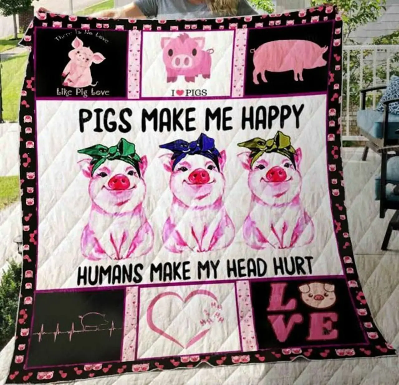 Pig Quilt Tdhtj and Home Decor