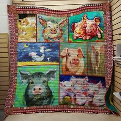 Pig The Story Of Pigs Quilt Blanket Dhc04012046Dd and Home Decor