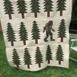 Pine Tree With Big Foot Hur Quilt Bevrwc and Home Decor