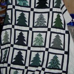 Pine Trees Cla2110366Q Quilt Blanket and Home Decor