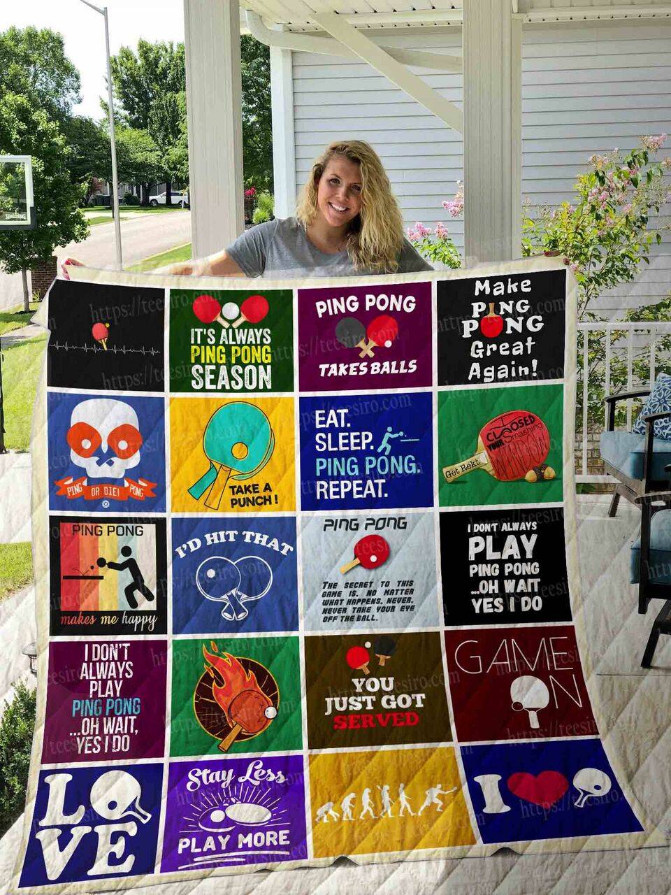 Ping Pong Quilt Blanket Dhc1501409Vt and Home Decor
