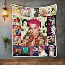 Pink 2 Album Covers Quilt Blanket and Home Decor