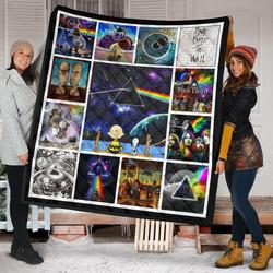 Pink Floyd Dark Side Of Moon Snoopy Funny Quilt and Home Decor