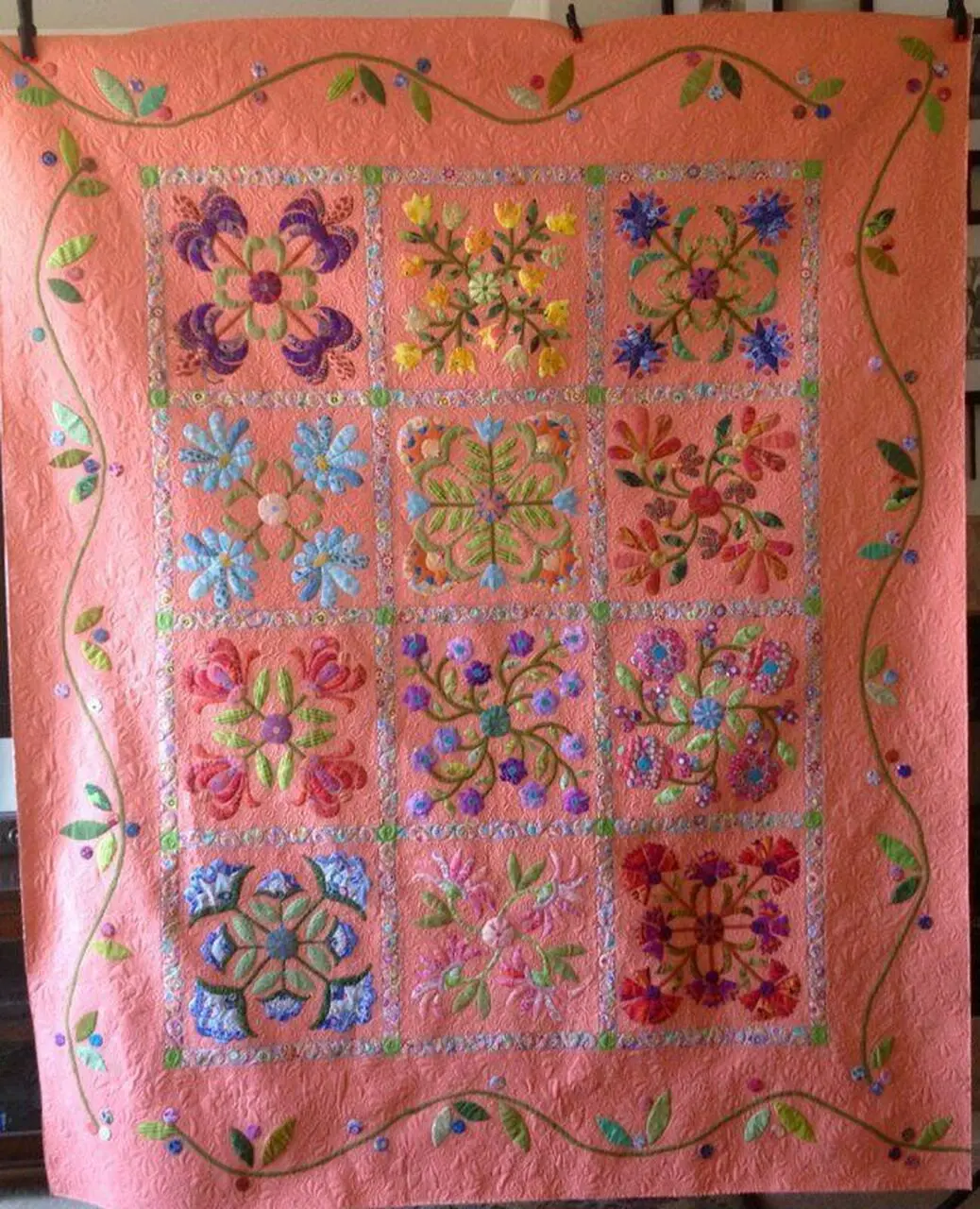 Pink Garden Quilt Tdhbp and Home Decor
